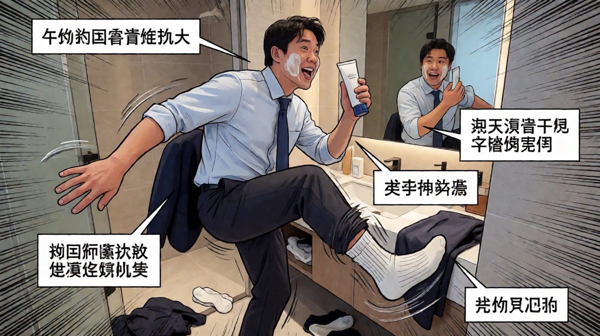 洗漱？不存在的，全靠一口气撑着