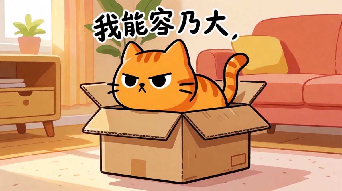 猫：只要我够扁，箱子就装得下我
