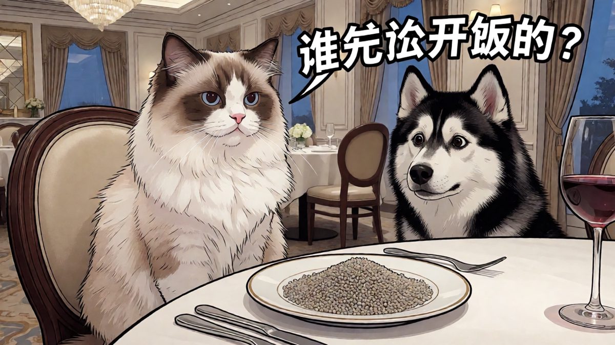 猫主子巡视领地，狗子一脸「就这？」