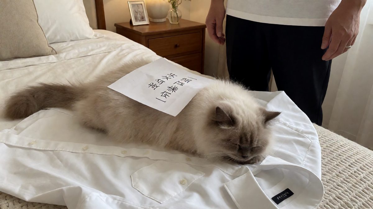 猫：这条被子我睡得很满意。