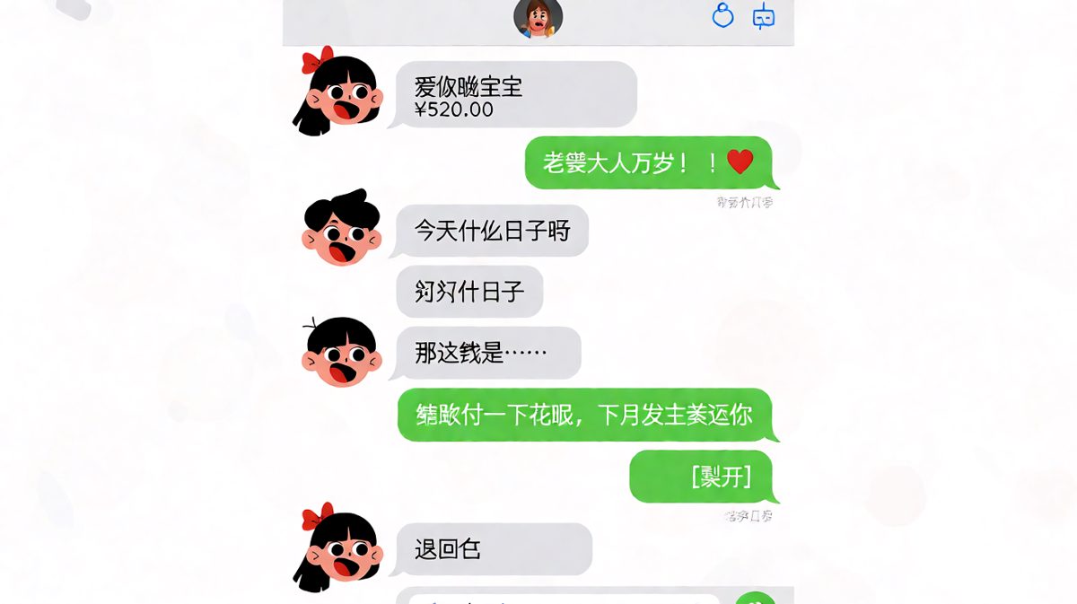 520转账后秒变花呗代付，爱情的美好幻觉瞬间破灭
