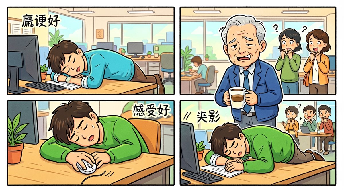 老板：上班睡觉扣工资！员工：没问题老板，我正睡着呢，不用扣。