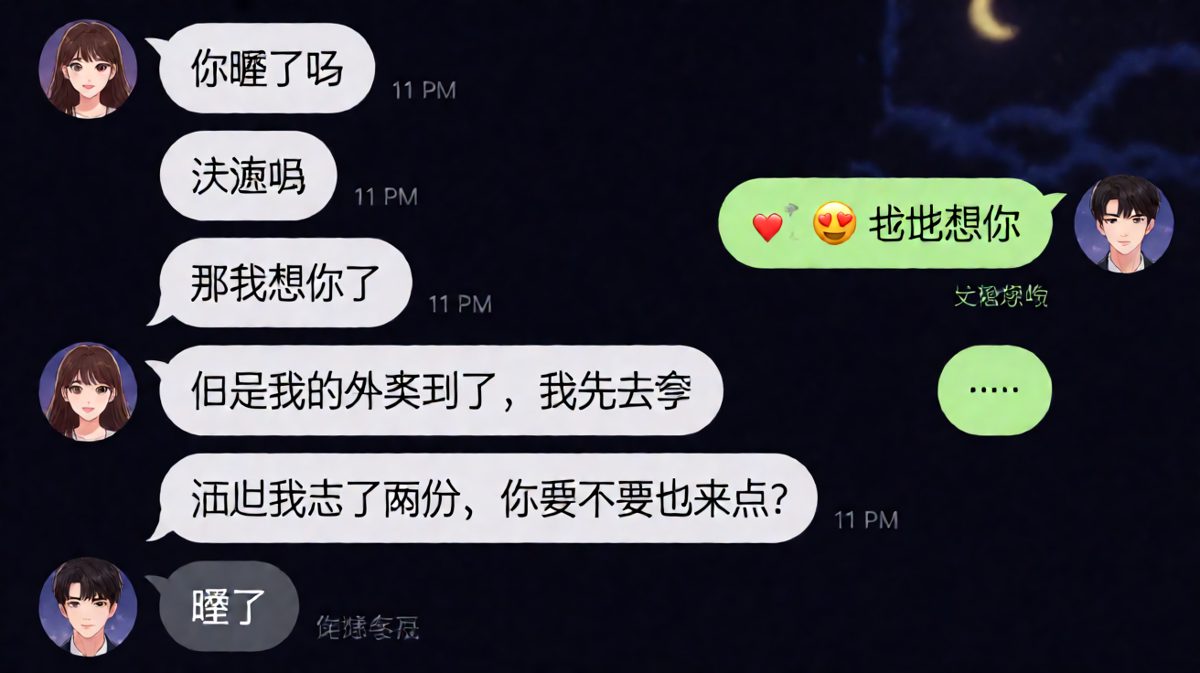 想说情话时别打扰我，想点外卖时可以随时找我