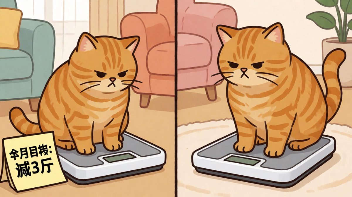 第一天，猫主立下了雄心壮志的减肥Flag。