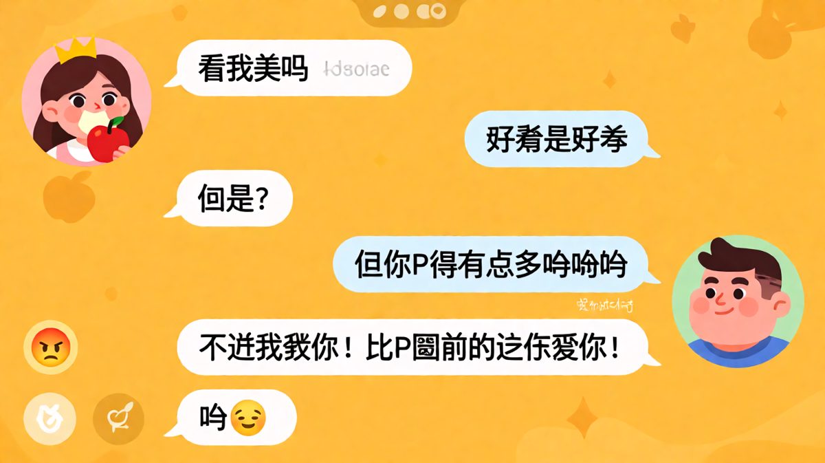 男生夸女朋友美却说P图太多，最后神反转表白