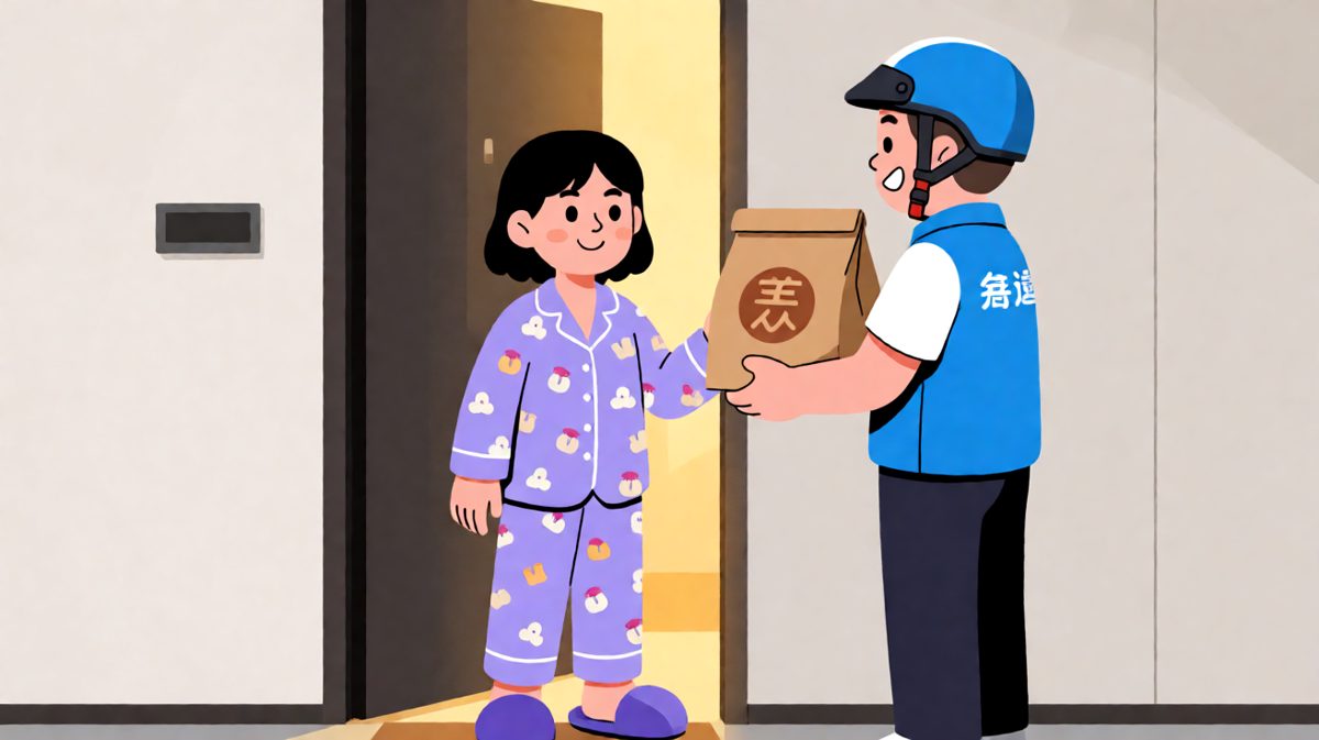 第2格：外卖小哥来了，我像被圣旨召唤的臣民