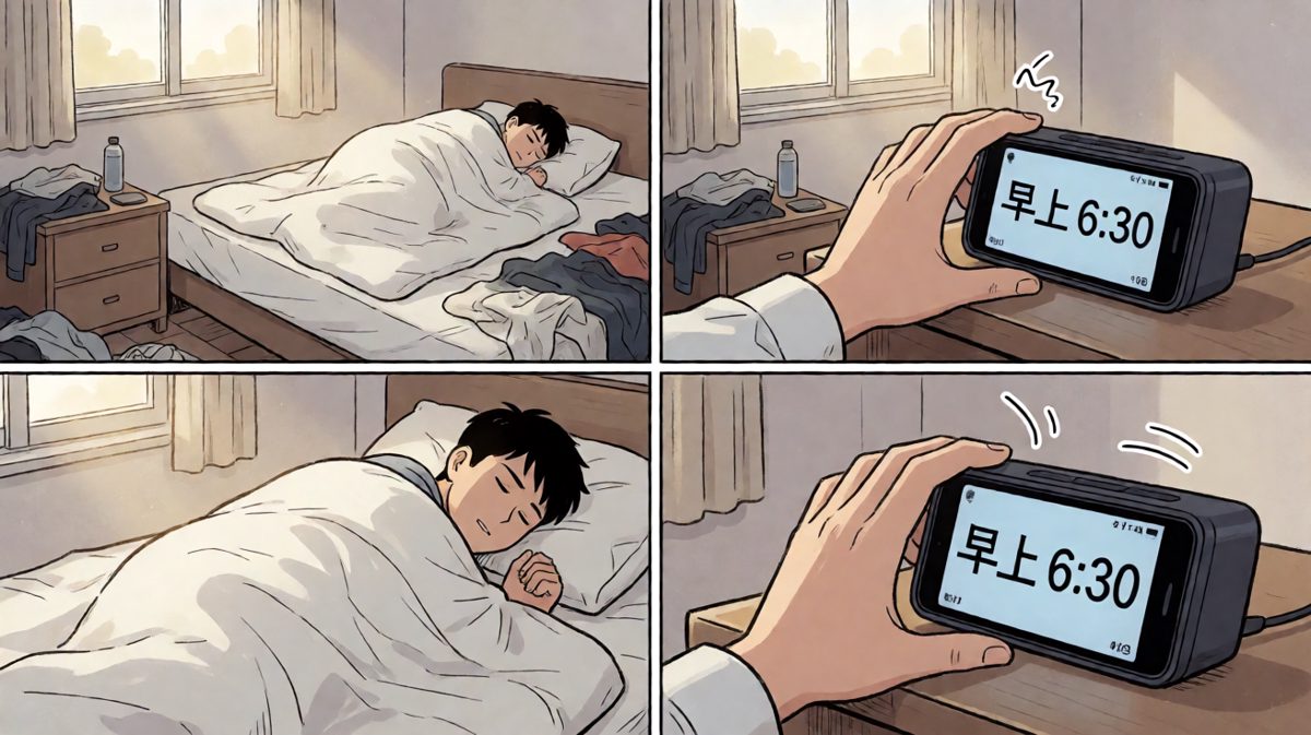 闹钟响起，艰难起床