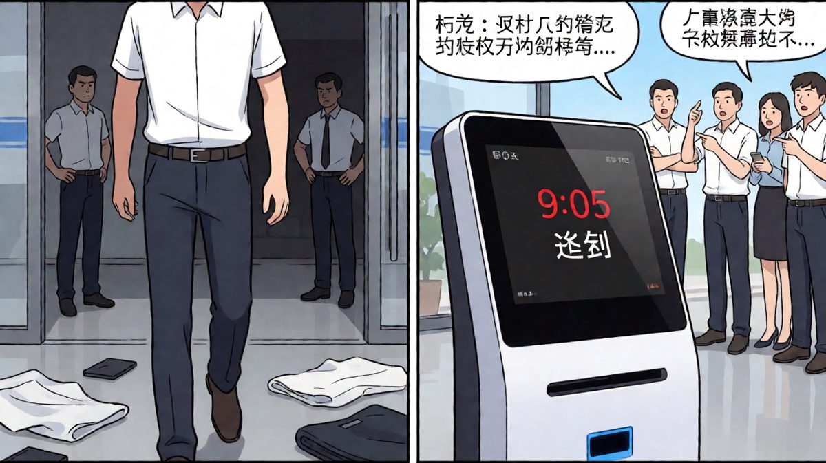 迟到打卡，人生崩塌