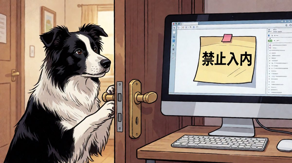 狗：铲屎的说不能进，但我有爪啊
