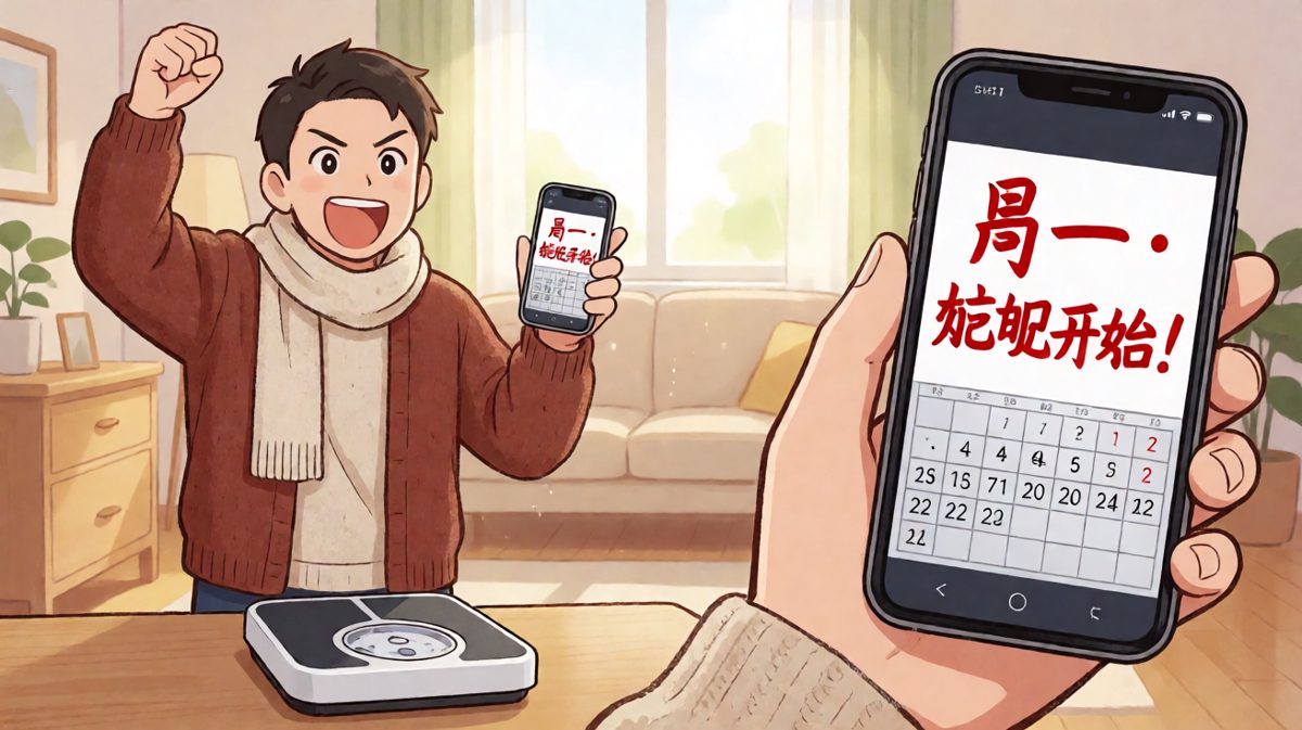 周一早上，立下雄心壮志要减肥