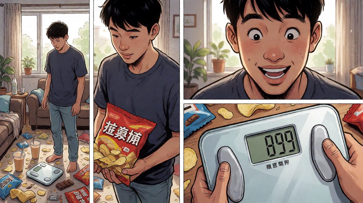 看到真实体重，惊得零食都掉了一地