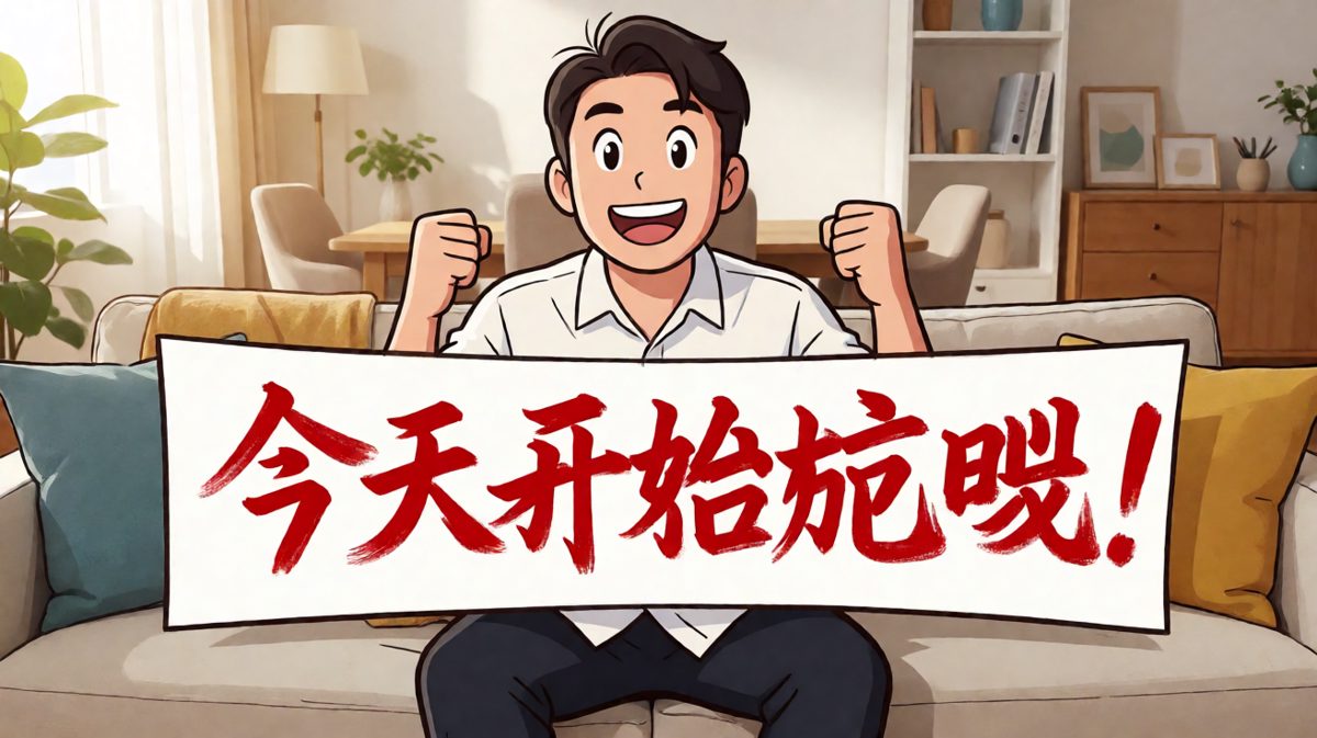 主角雄心壮志立下减肥誓言