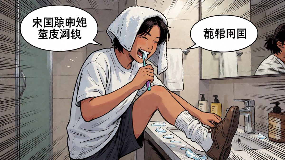 极速洗漱穿衣，与时间赛跑！
