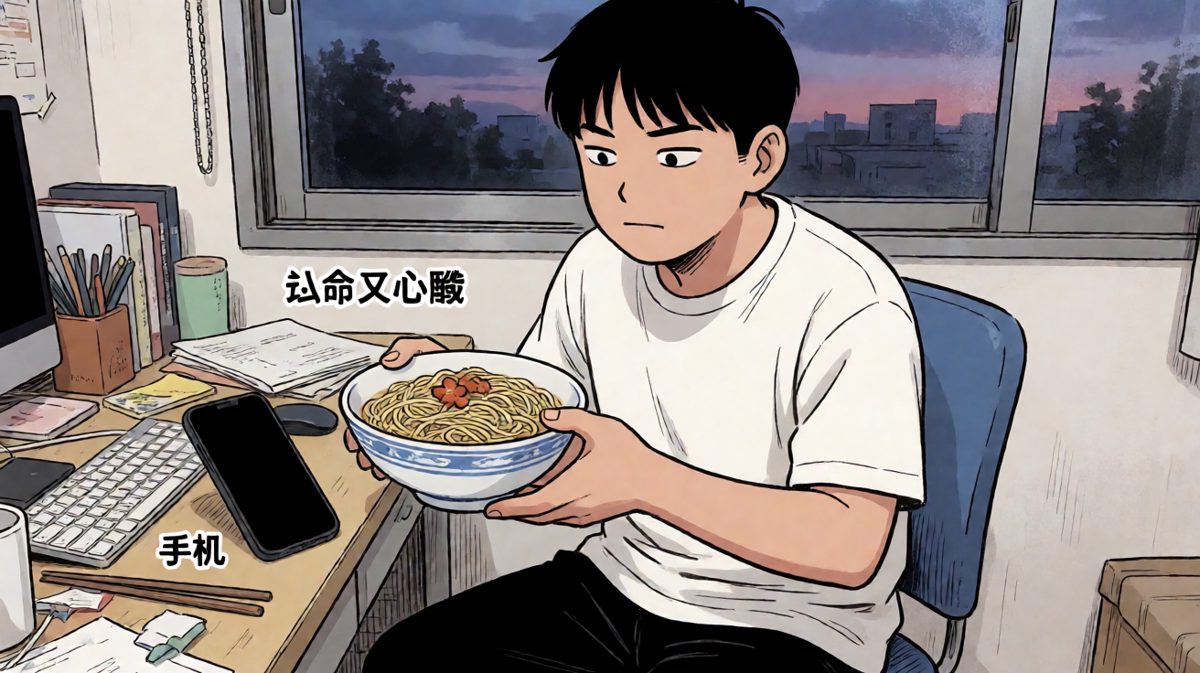 算了，饿了一上午……先吃吧