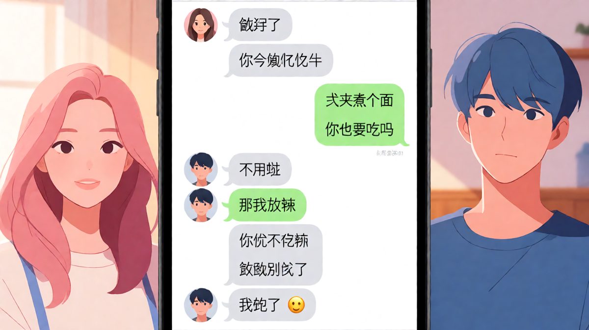 男友说煮面，女神一句不吃了，把求生欲直接干碎了。