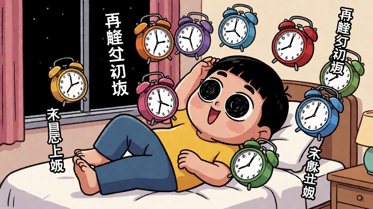 闹钟响了第8遍，人已经和第9遍一起消失了