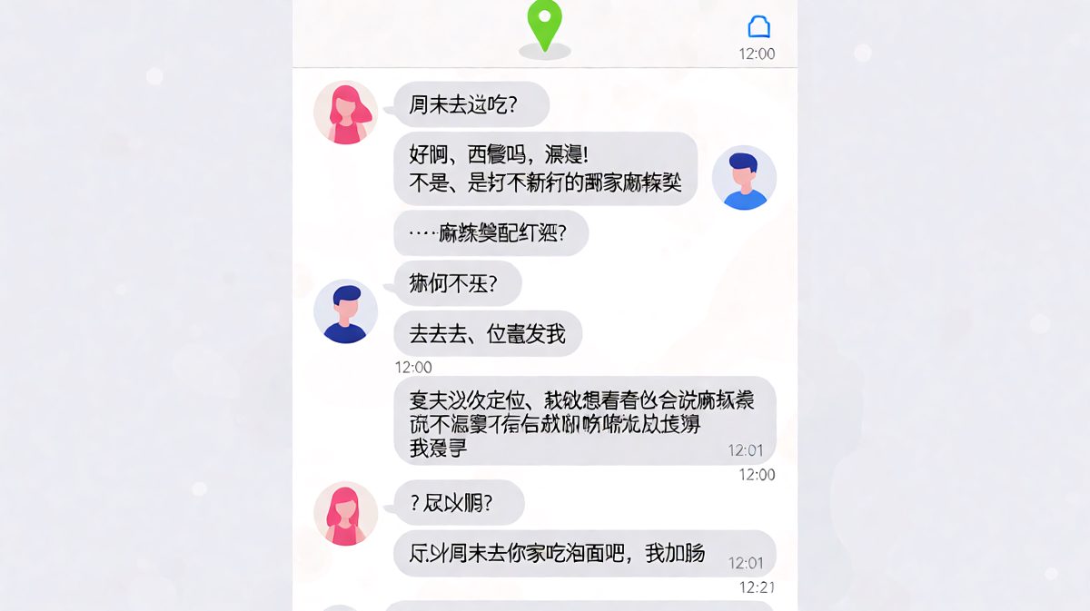 女生用一个假定位测试男生反应，结果男生毫无破绽，女生只能自投罗网。