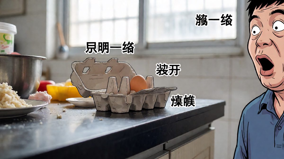千辛万苦抱回的鸡蛋，到家只剩这一颗，还裂了