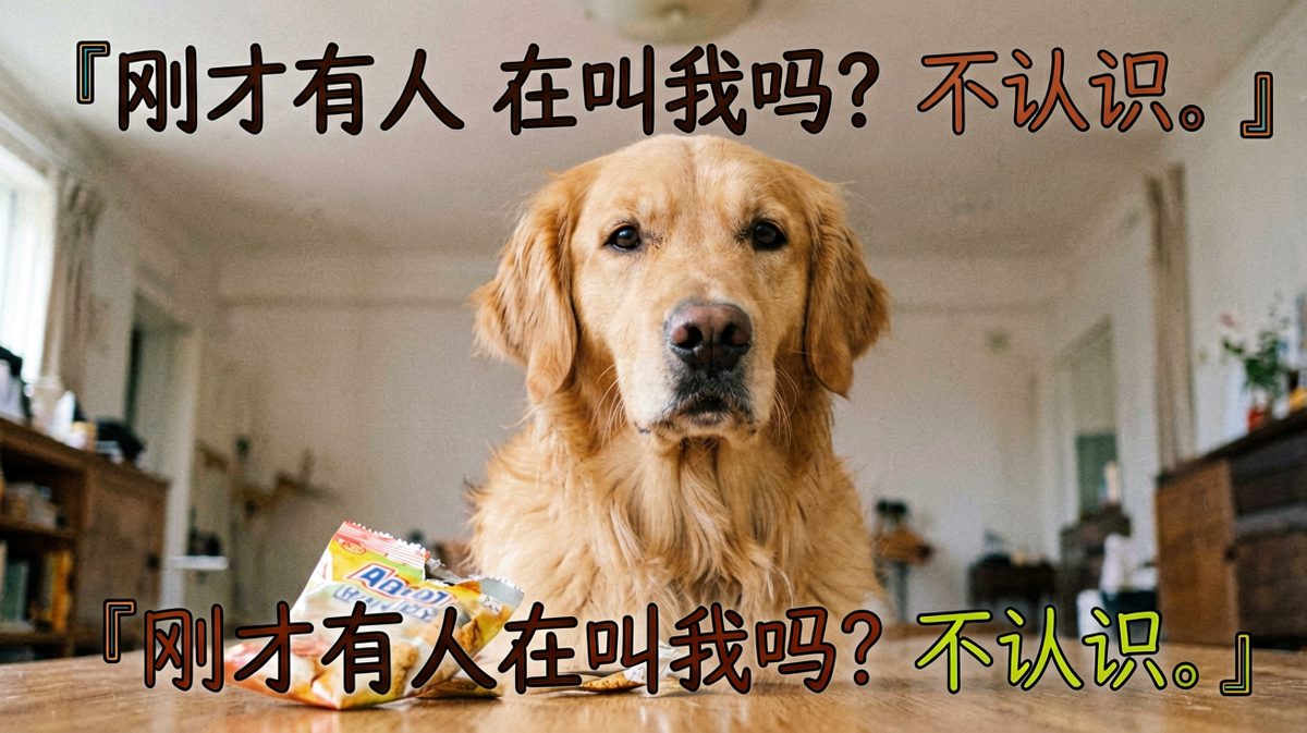 我的耳朵只听两种声音：你的呼唤和零食袋的响声。