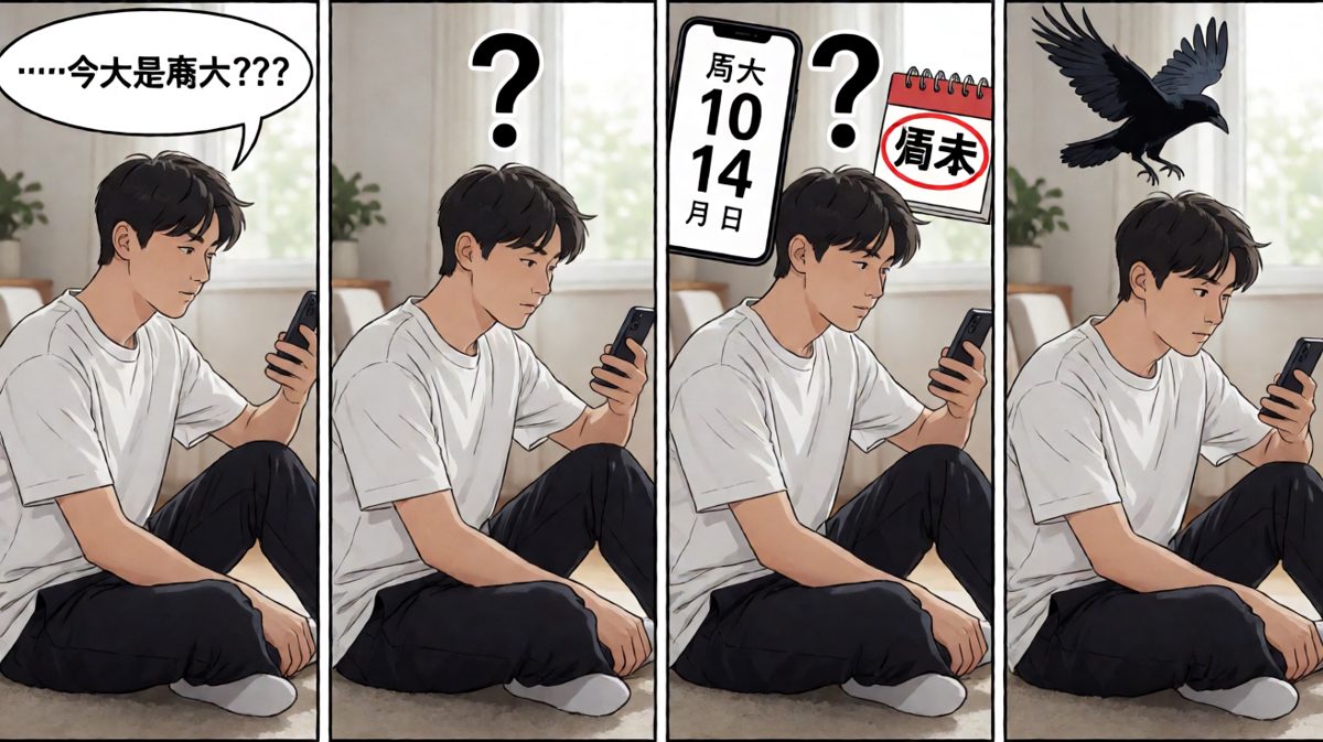 周一的危机原来是周六——闹钟赢了，但我输了。