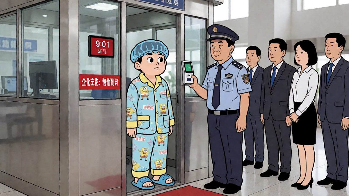 穿着睡衣来上班，主打一个随性洒脱。