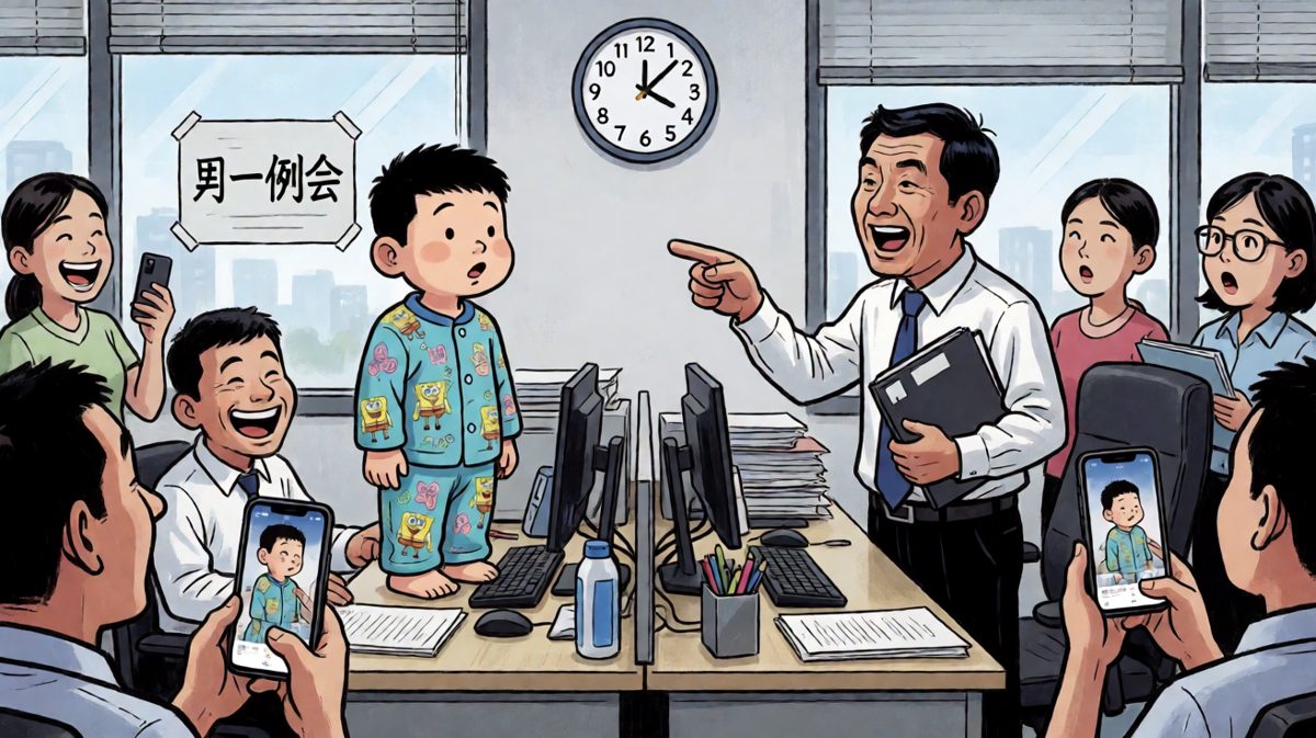 原来最离谱的行为，叫穿着睡衣开周一例会。