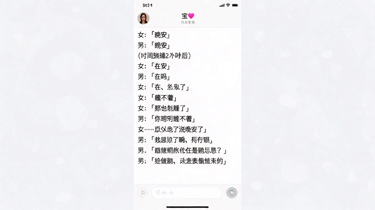 「晚安是句开场白」——男朋友说刚才是表演结束的