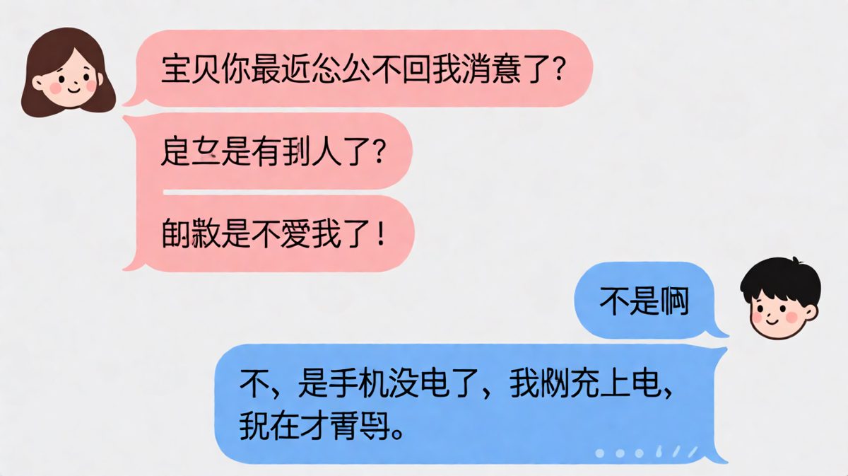 女生上演苦情戏，结果只是手机没电