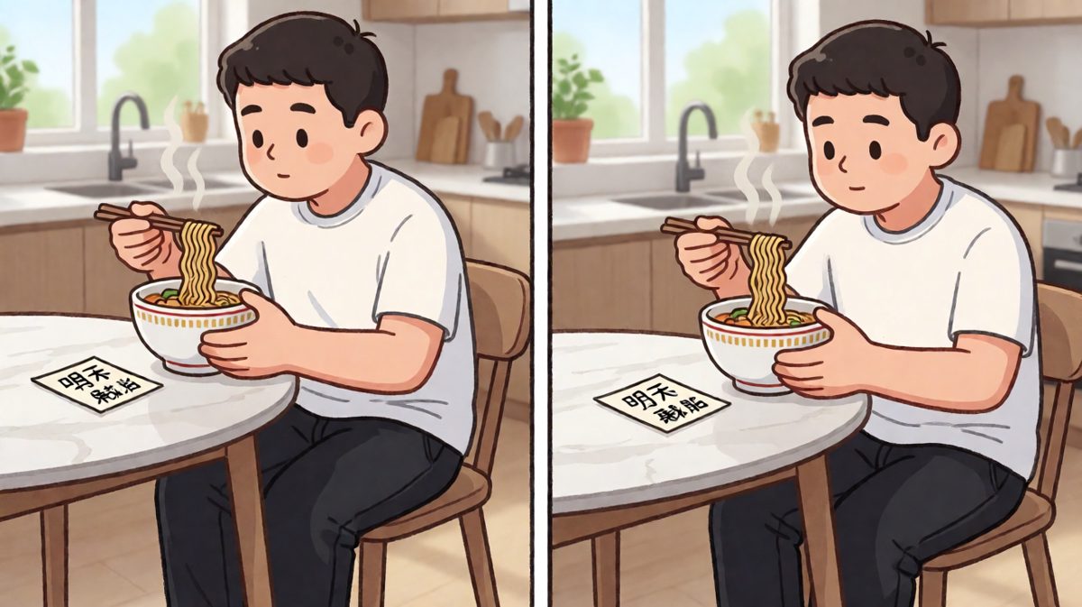 健康早餐？不，今天我是泡面派！