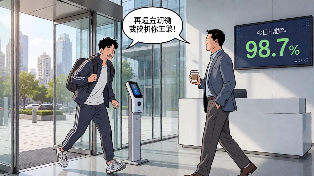 员工踩点冲进公司，老板冷笑威胁要扣钱，反转：原来老板自己也天天卡点！