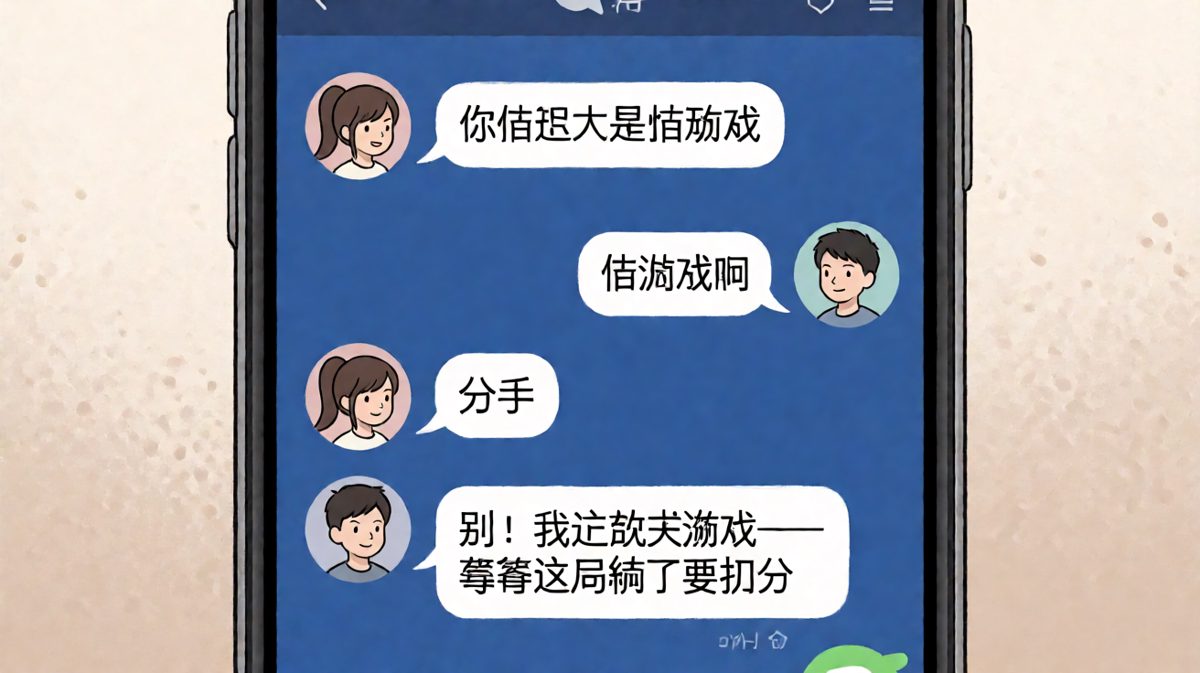 游戏与女友的终极二选一，结果令人窒息。