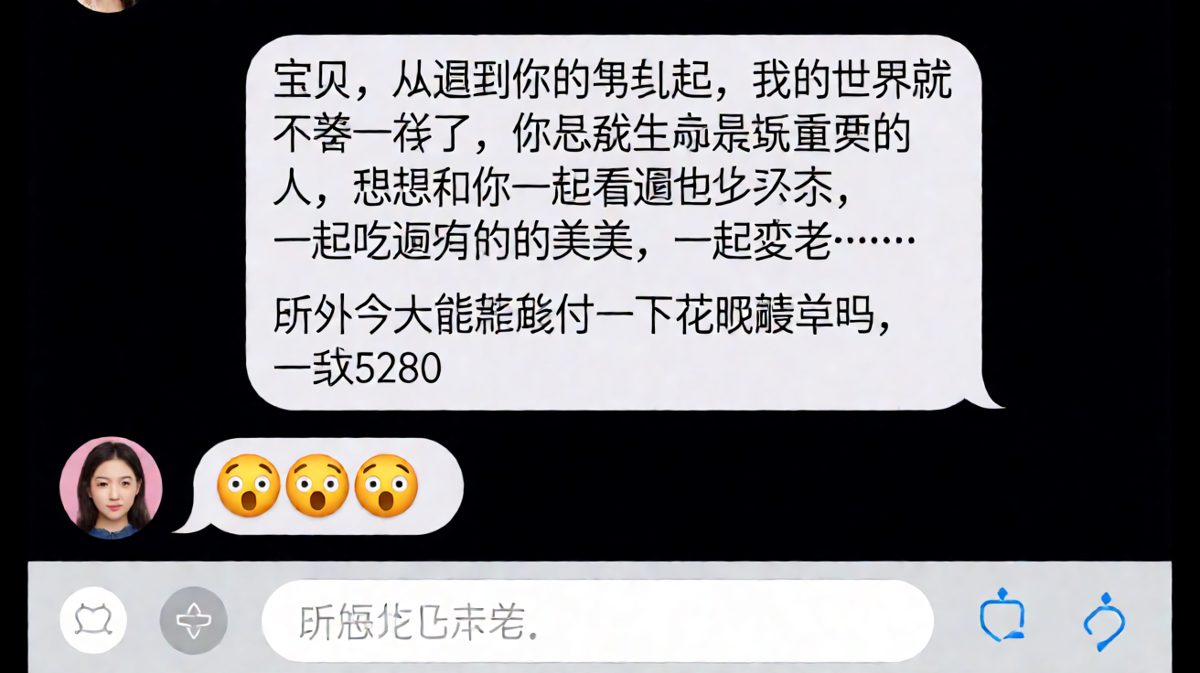 深情告白最后是为了借钱，经典反转
