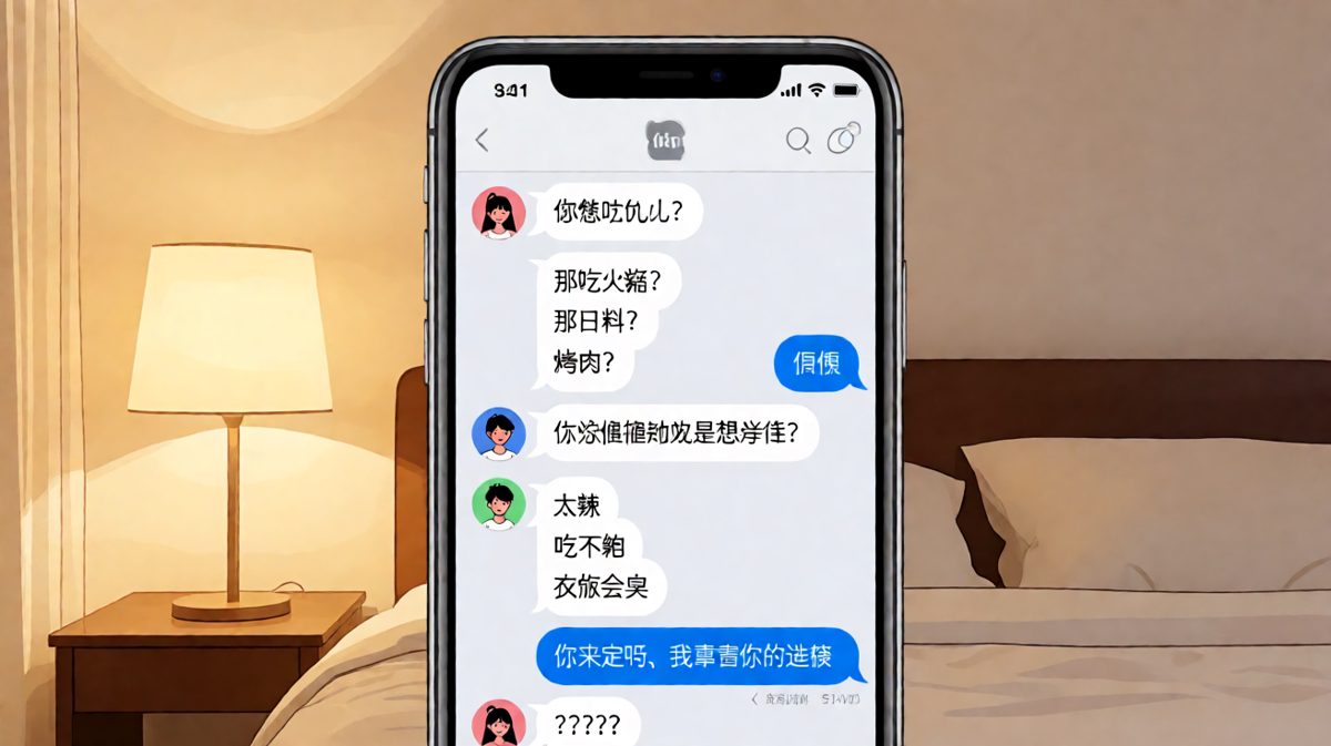 男生说随便结果每个选项都被否定，逻辑崩盘