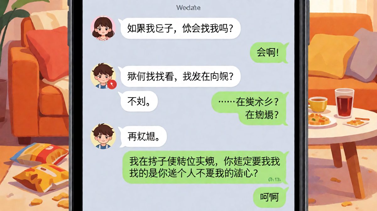 女生试探性提问，男生理性反杀令人窒息