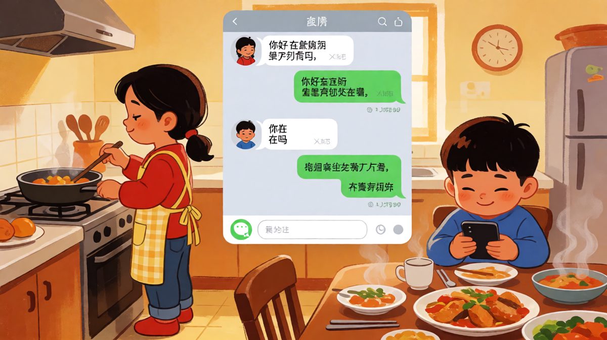 女生发"我给你做了你最爱吃的红烧肉"，男生回"哇老婆真好"，女生"那就快来吃"，男生"稍等我在打游戏"，女生"菜要凉了"，男生"凉点没关系"，女生"那我吃了"，男生"你敢"，女生"我已经吃了"，男生"你居然背着我吃独食"，女生"那你说怎么办"，男生"下次不做了"，女生"你再说一遍"