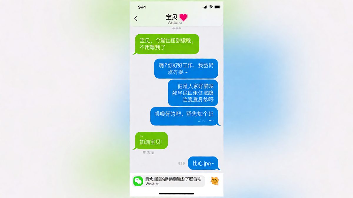 嘴上说加班实际在摸鱼，男生心疼给点外卖女生转身就发自拍发朋友圈