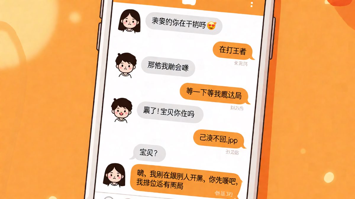 「等我赢这局」→ 结果他在跟别人开黑，扎心了老铁