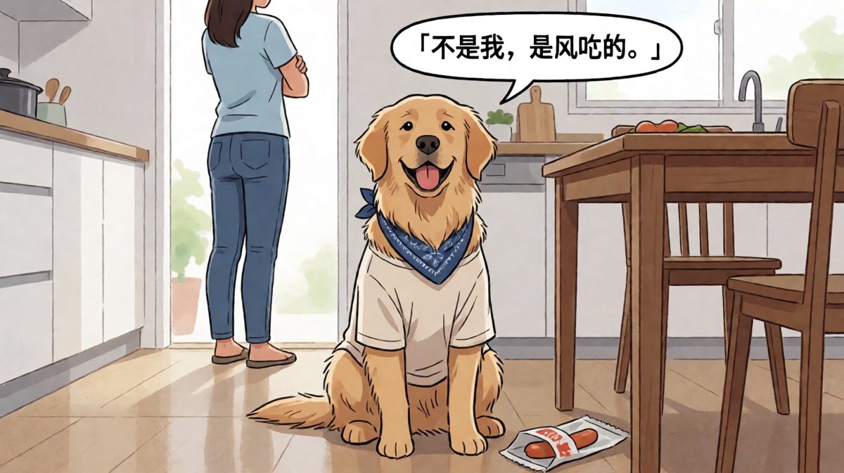 狗狗的演技：只要我坐得稳，锅就甩不掉