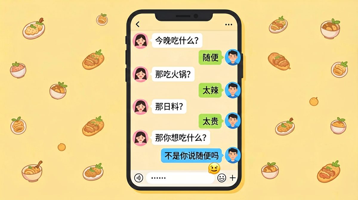 关于'随便'的终极哲学辩论——男生被气到无言以对