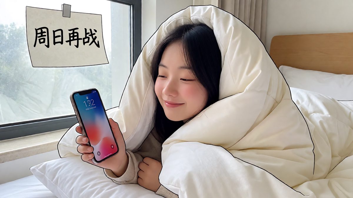 周日继续睡，完美！