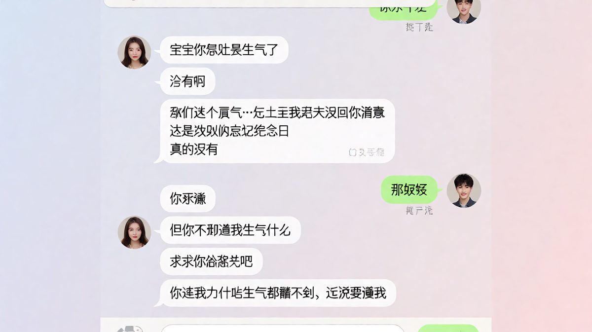 男生猜心思越猜越错，女生气得说不出话