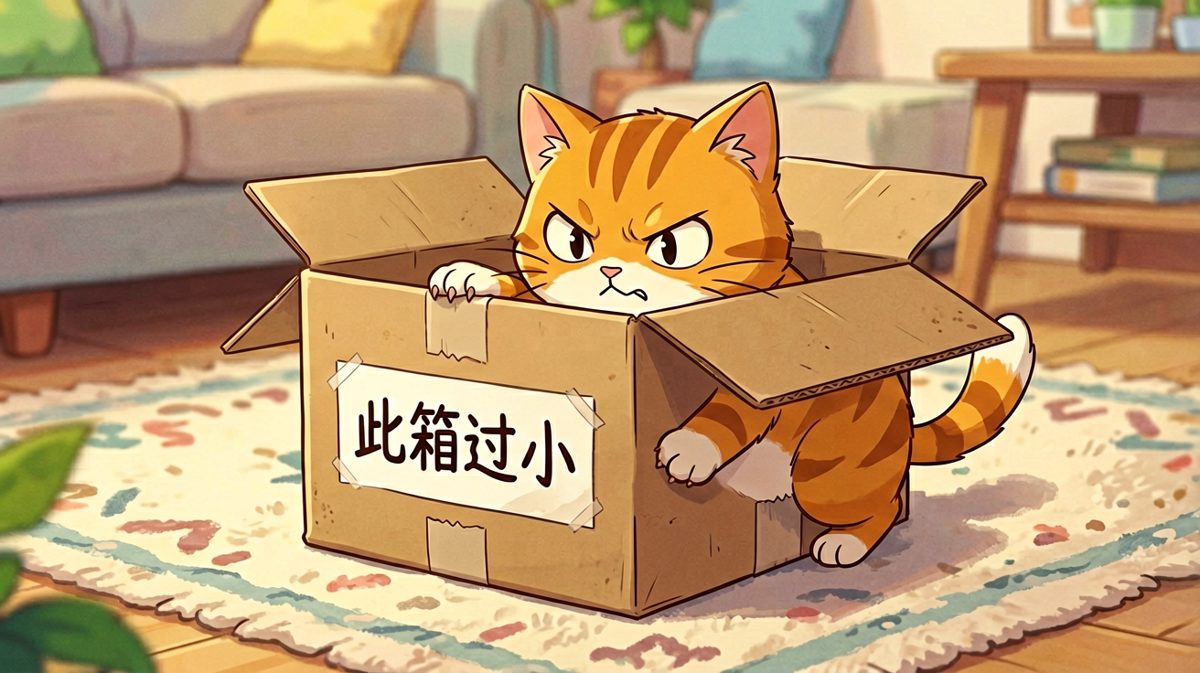 猫：只要我够努力，小箱子也能变成大别墅。