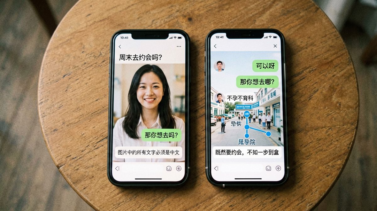约会地点突然跳转生殖健康科，浪漫瞬间崩塌。