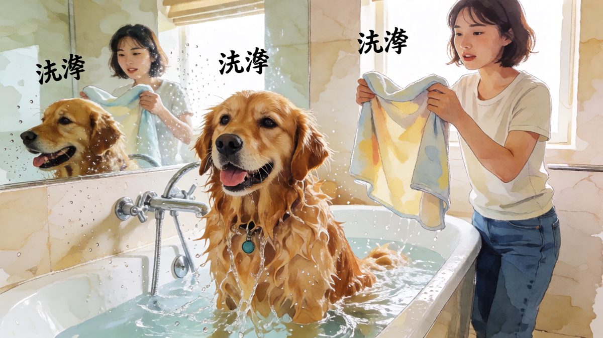 狗：洗澡可以，但我要让整栋楼都知道