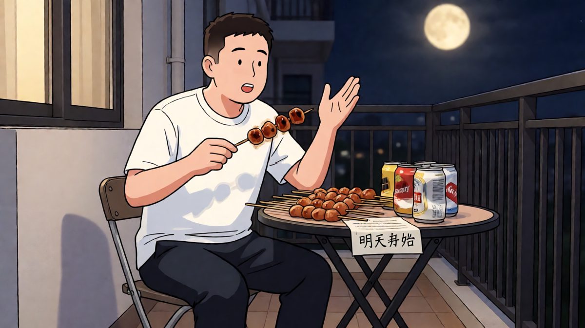 吃饱了才有力气减肥！明天一定！