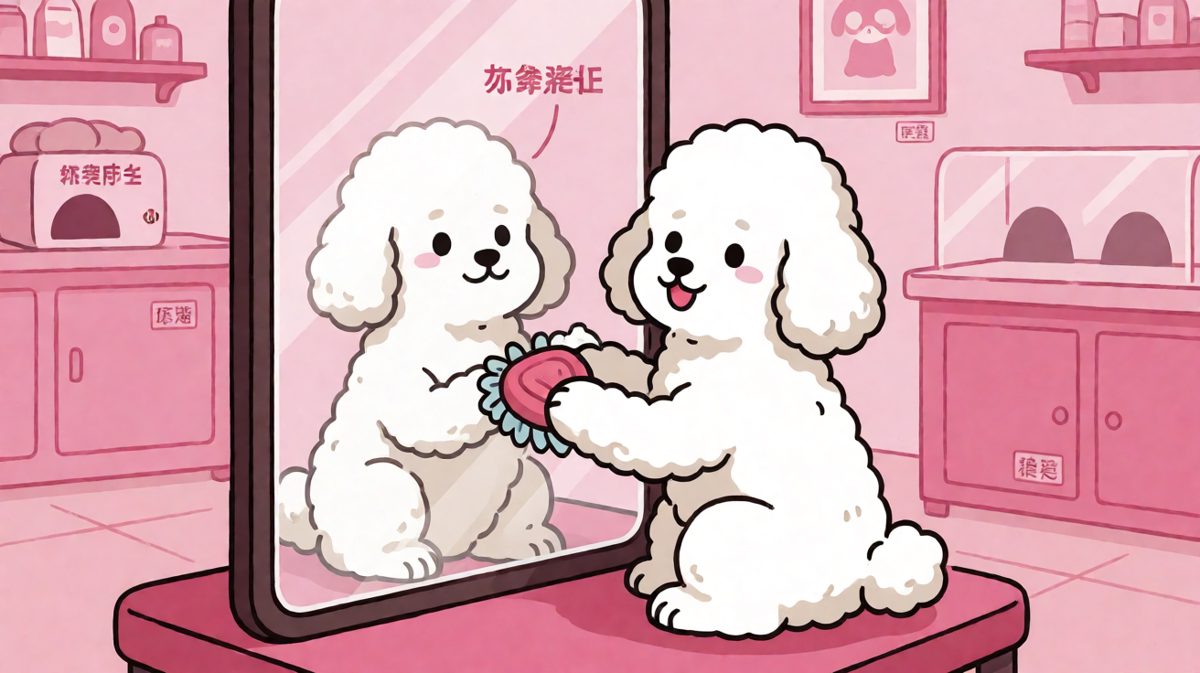 狗狗：这颜值，镜子都快装不下了