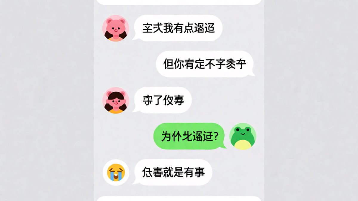 当我问你怎么了你说没事的时候，其实翻译过来是'你完了'
