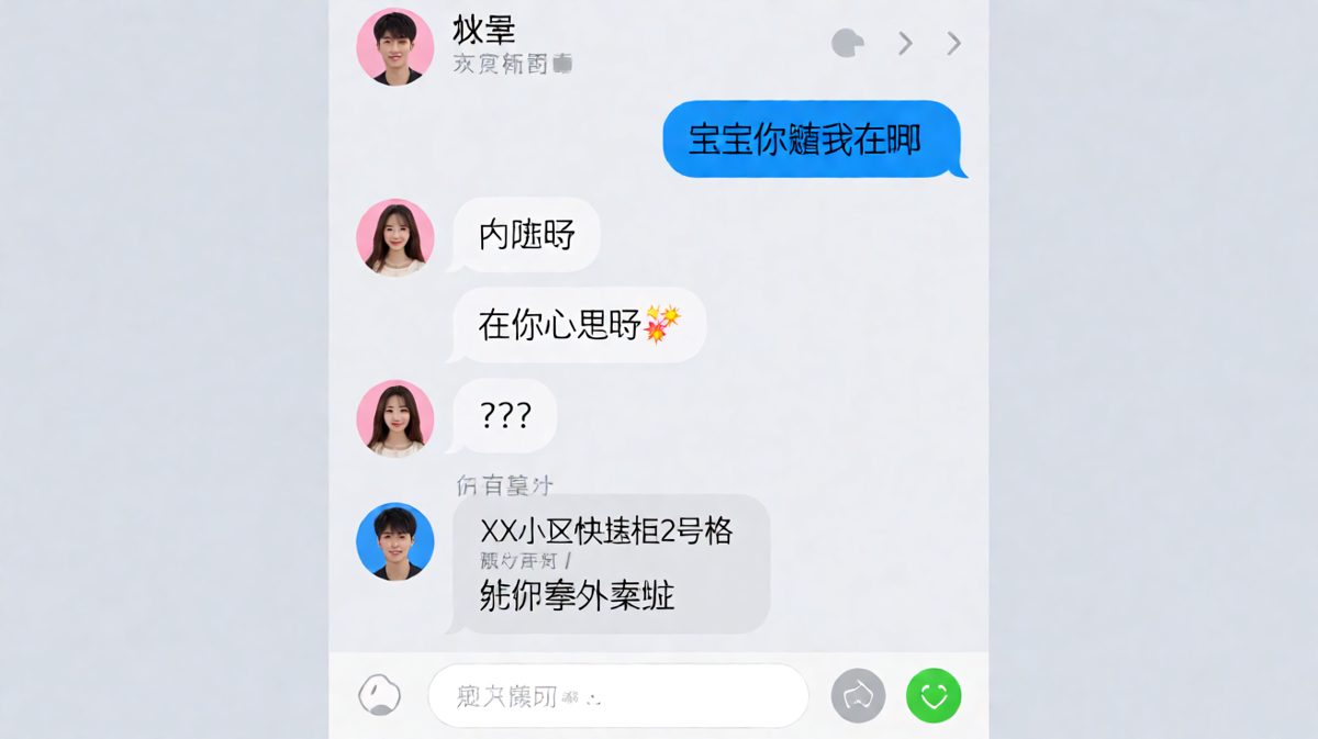 土味情话后紧跟外卖定位，土到极致就是甜。