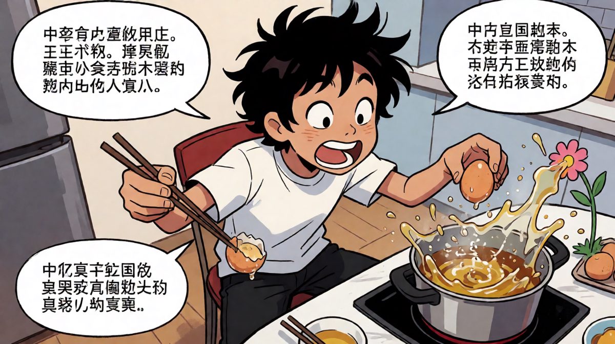 第3格：越补救越糟，厨房变成了战场