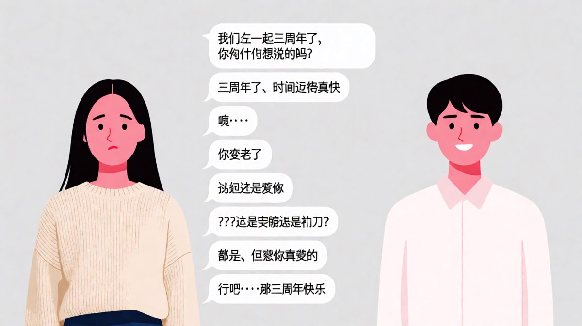 三周年告白差点翻车，幸好最后一句救回来了
